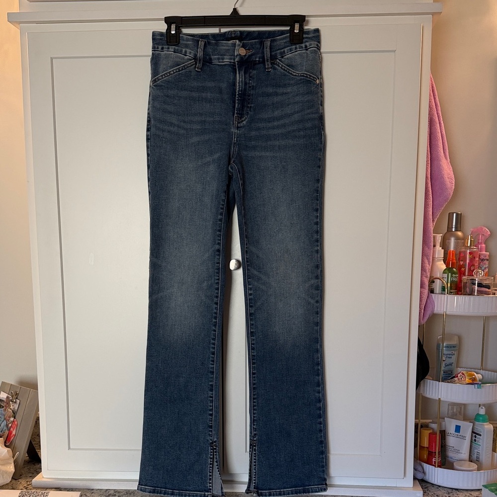 Express Dark Blue Straight Leg Jeans